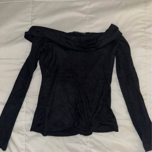 Abercrombie off the shoulder black sweater
 - Picture 3 of 3